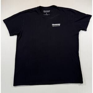 Hennessy T Shirt Mens Large Black Logo Graphic Never Stop Never Settle